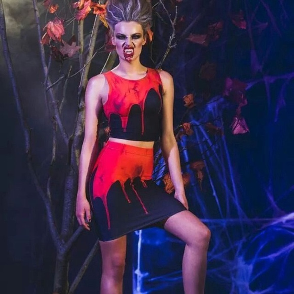 Blackmilk Bloody Mary Wifey Top and Pencil Skirt